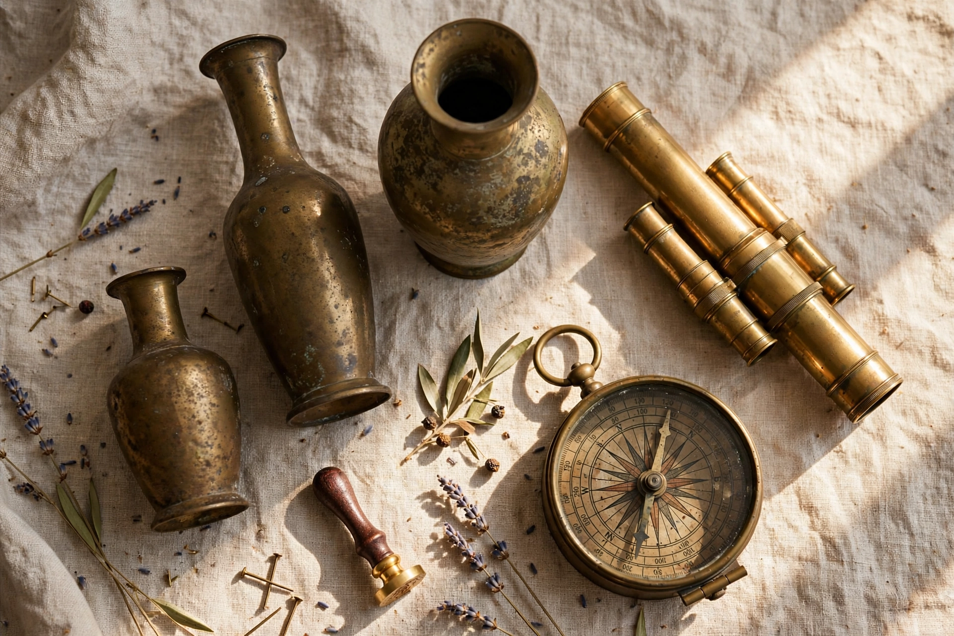 Brassware flatlay